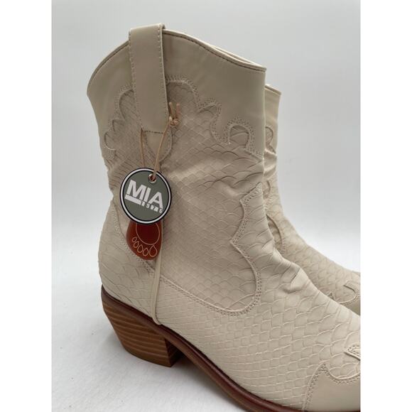 MIA KAINE IVR MH2827 Women's NEW Western Boot White US Size 8.5 M NIB - Picture 3 of 11